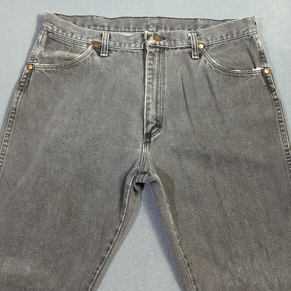Wrangler VTG Jeans Men's 36x30 Fits 34x29 Black 13MWZ Cowboy Cut Made In USA - Picture 5 of 12